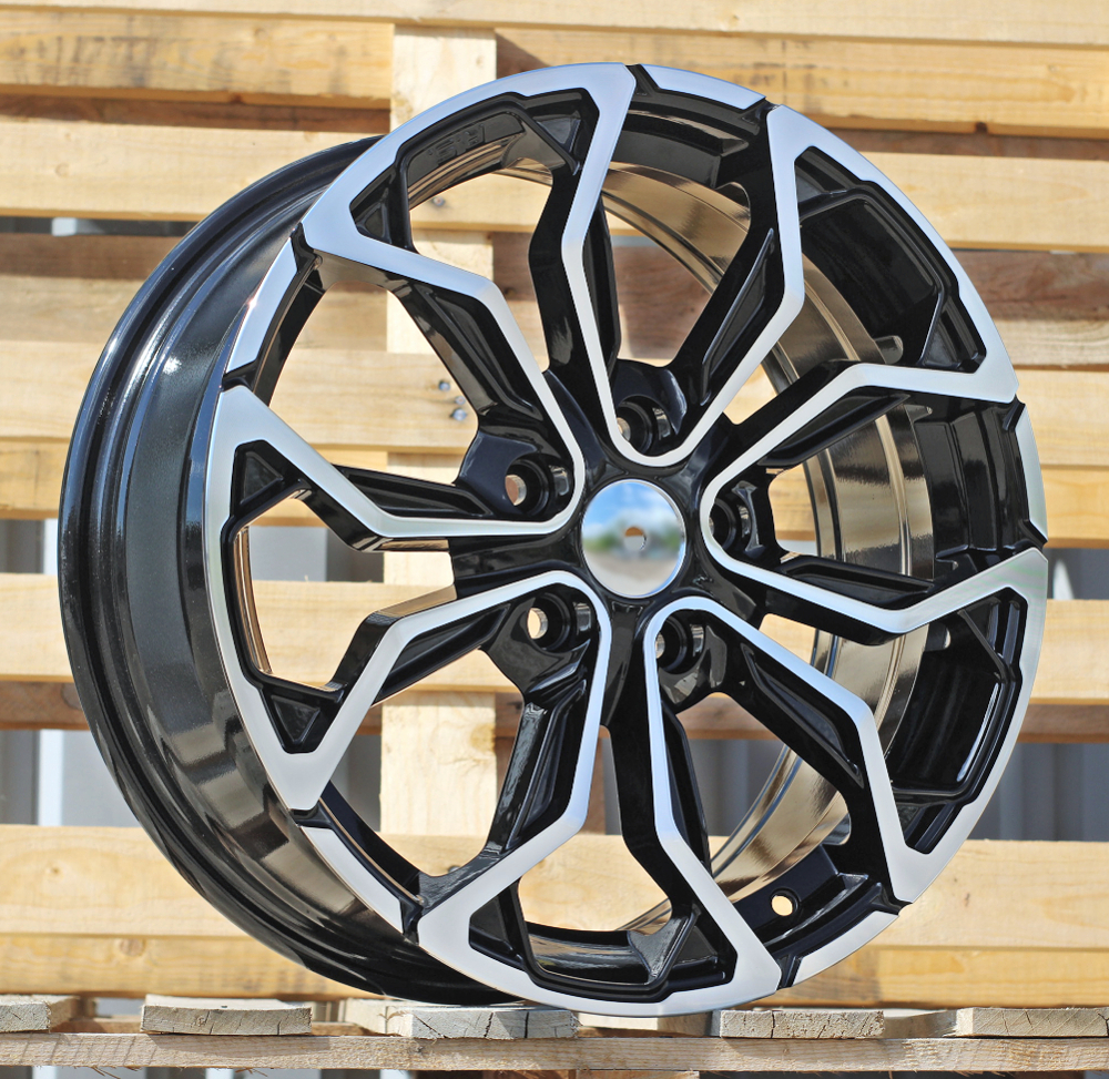 Diski R15 4x100 J6.5 ET37 RACINGLINE XF260 RENAULT Black Polished