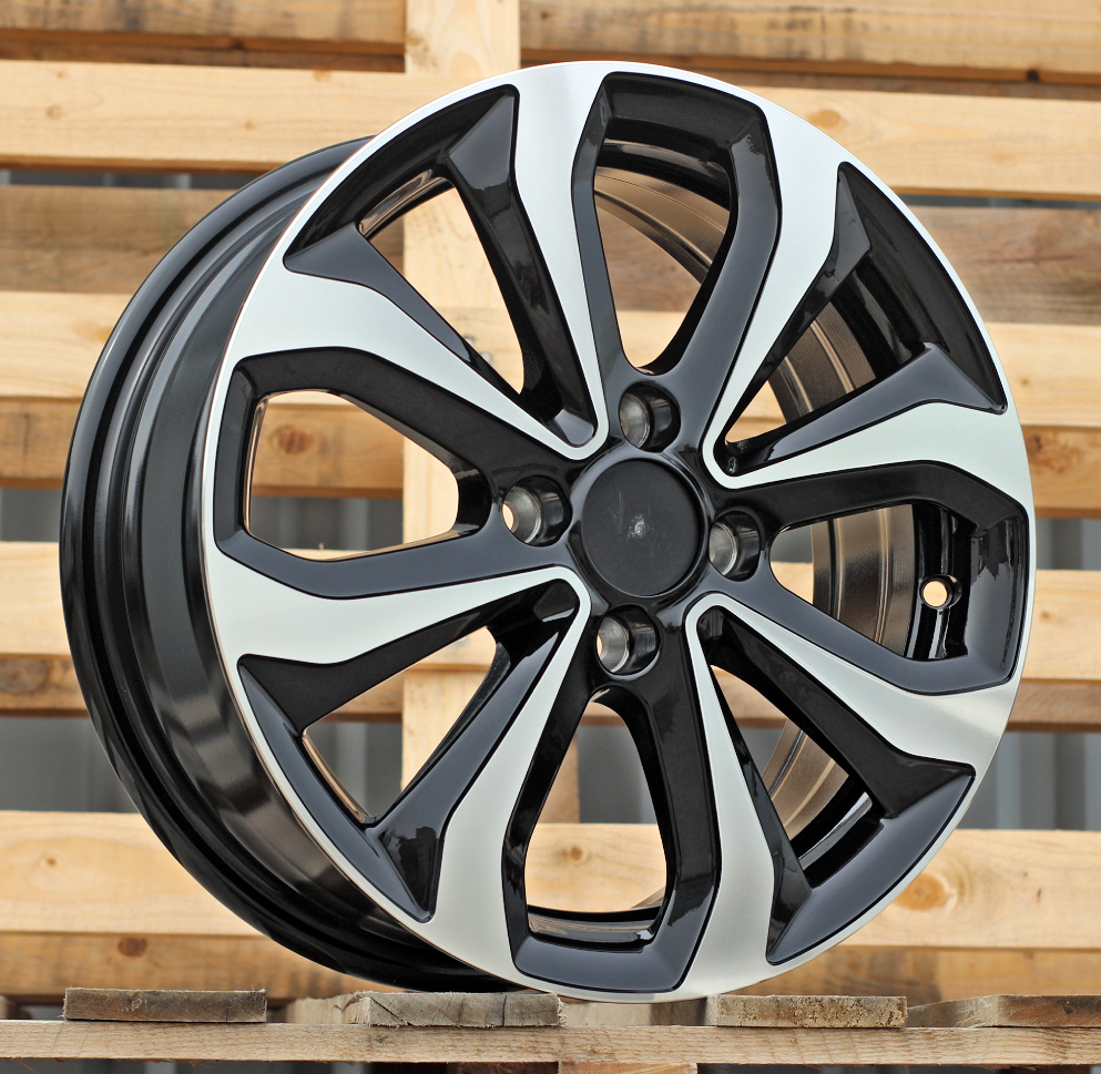 Diski R15 4x100 J6 ET45 RACINGLINE XF275 HYUNDAI Black Polished