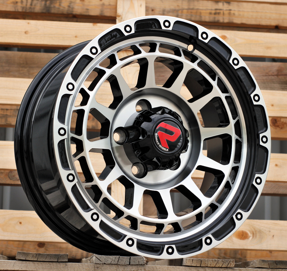 Diski R15 5x114.3 J7 ET10 RACINGLINE H1046 4X4 Black Polished