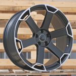 Diski R21 5×112 J9 ET30 RACINGLINE YF6149 AUDI Black Half Matt +Polished Lip (Hybrid Forged)