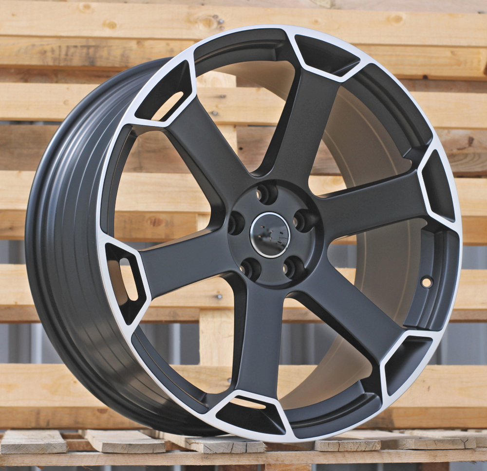 Diski R21 5x112 J9 ET30 RACINGLINE YF6149 AUDI Black Half Matt +Polished Lip (Hybrid Forged)