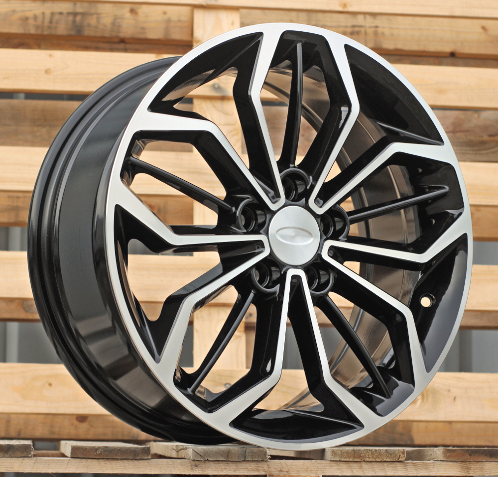 Diski R16 5x108 J6.5 ET50 RACINGLINE B5433 FORD Black Polished
