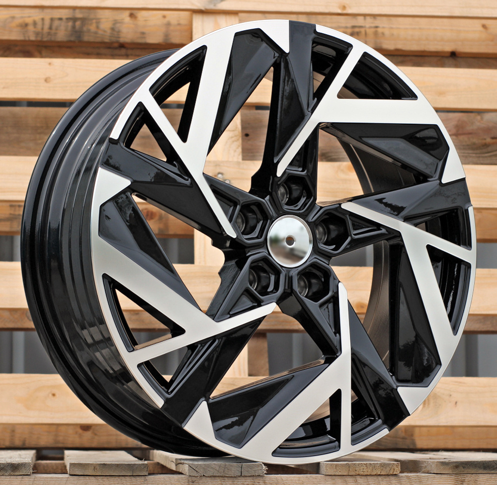 Diski R18 5x114.3 J7 ET35 RACINGLINE Y1379 RENAULT Black Polished (Hybrid Forged)