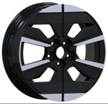 Diski R17 4x108 J7 ET32 RACINGLINE YF6158 PEUGEOT Black Polished Half Matt (Hybrid Forged)