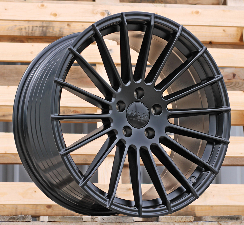 Diski R19 5x112 J8.5 ET25 HAXER HX010F Black Half Matt (Hybrid Forged)