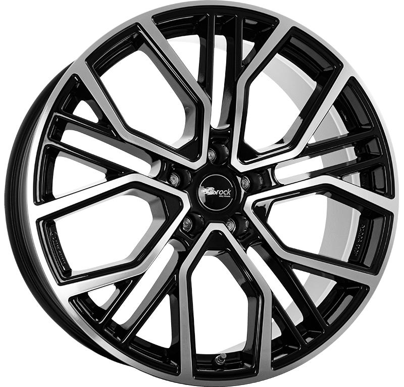 Diski R20 5x127 J8.5 ET50 Brock B41 Schwarz Glanz Voll-Poliert (SGVP)