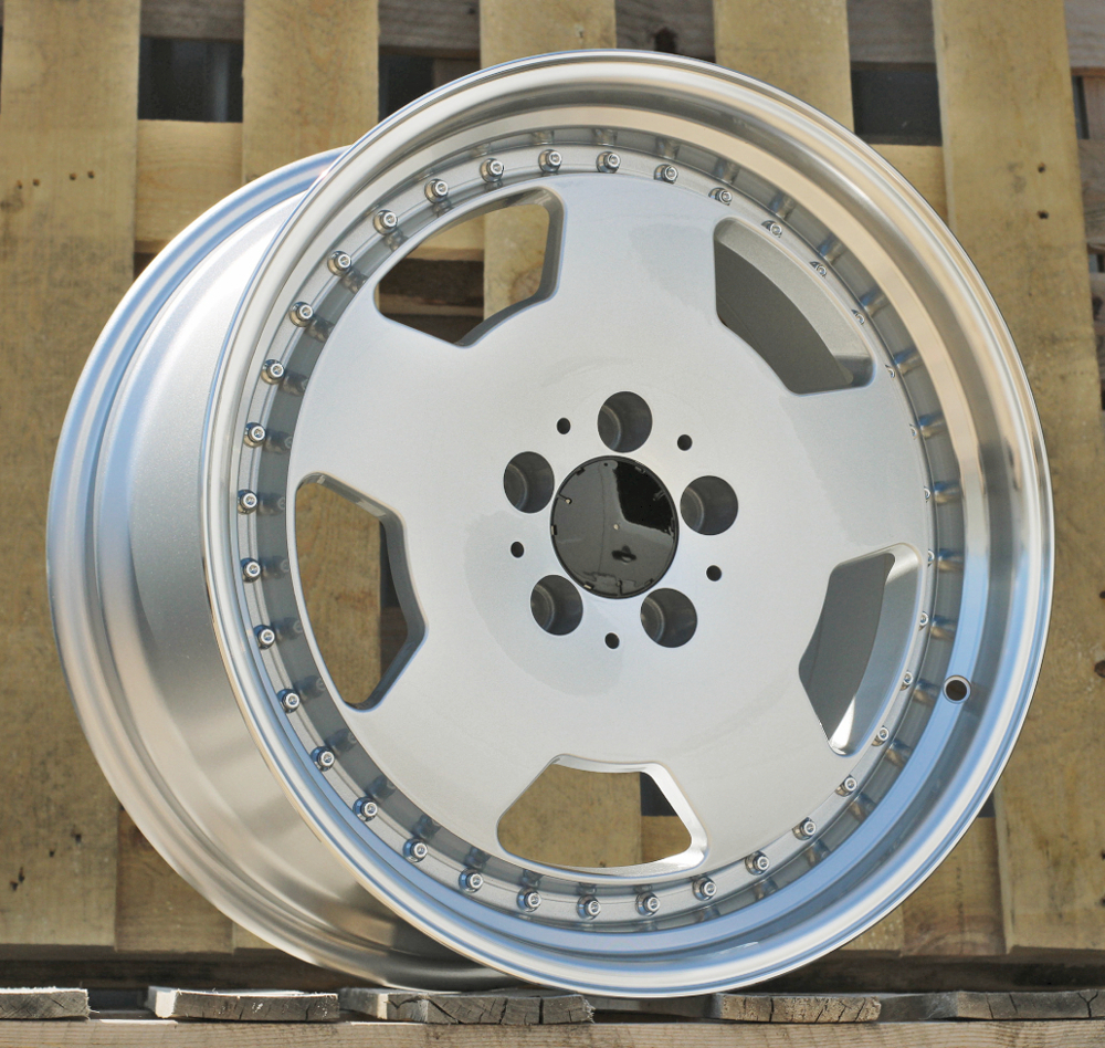 Diski R18 5x112 J8 ET30 RACINGLINE B5852 MERCEDES Silver +Polished Lip (Hybrid Forged)