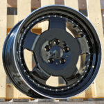 Diski R18 5×112 J8 ET35 RACINGLINE B5852 MERCEDES Black +Polished Lip (Hybrid Forged)