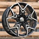 Diski R20 5×112 J8 ET46 RACINGLINE HF5223 BMW Black With +Polished Lip (Hybrid Forged)