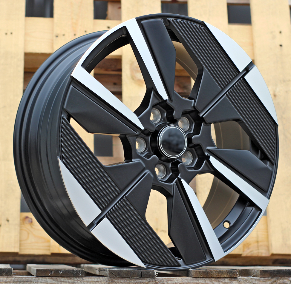 Diski R17 5x108 J7 ET44 RACINGLINE YF6158 PEUGEOT Black Polished Half Matt (Hybrid Forged)