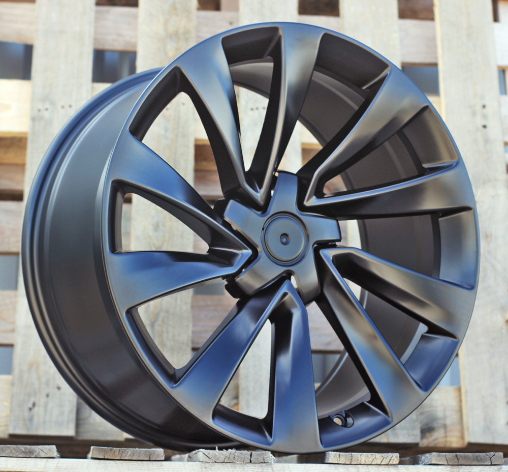 Diski R19 5x114.3 J9.5 ET45 RACINGLINE H3410F TESLA Black Half Matt (Hybrid Forged)