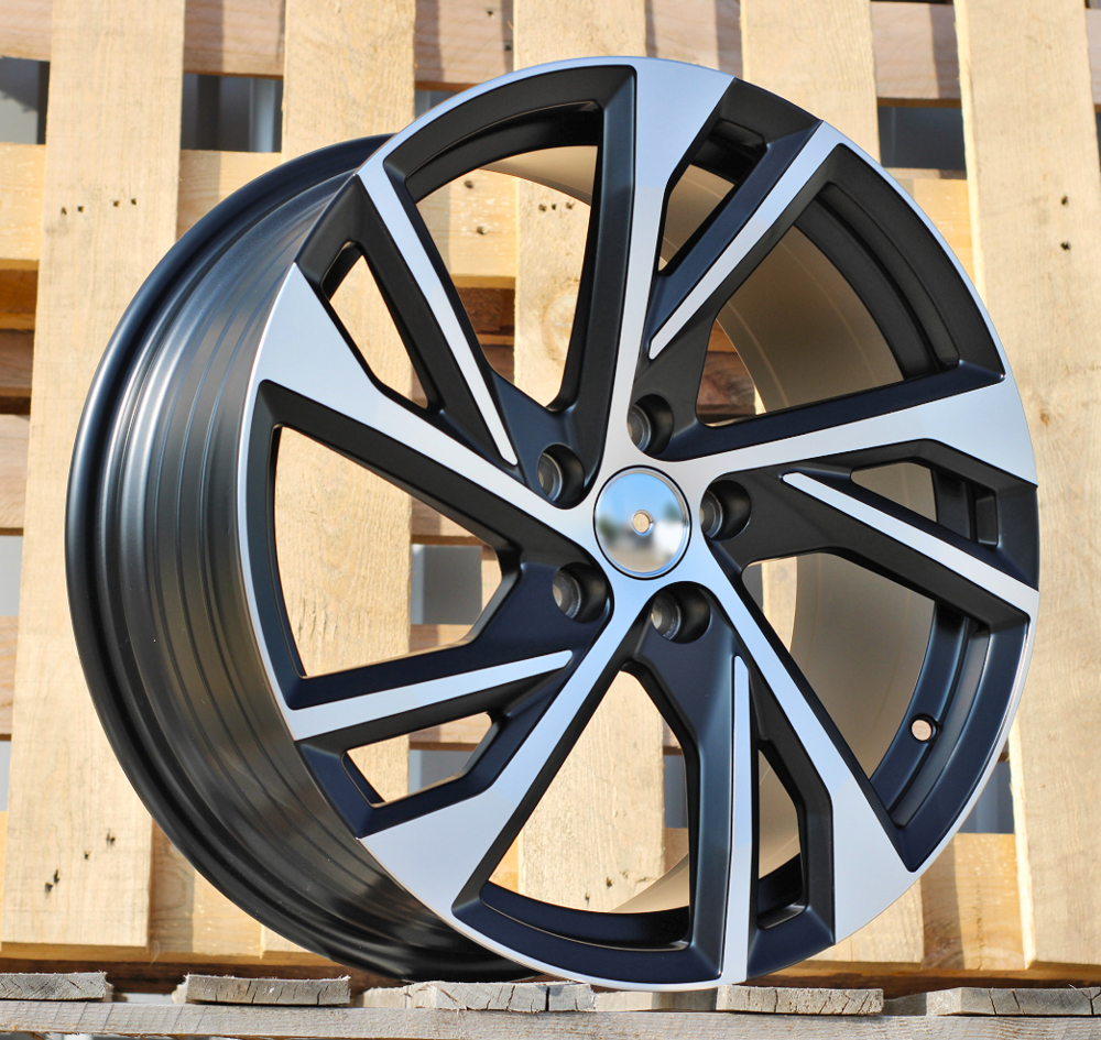 Diski R18 5x108 J8 ET45 RACINGLINE FE183 VOLVO Black Polished Half Matt (Hybrid Forged)