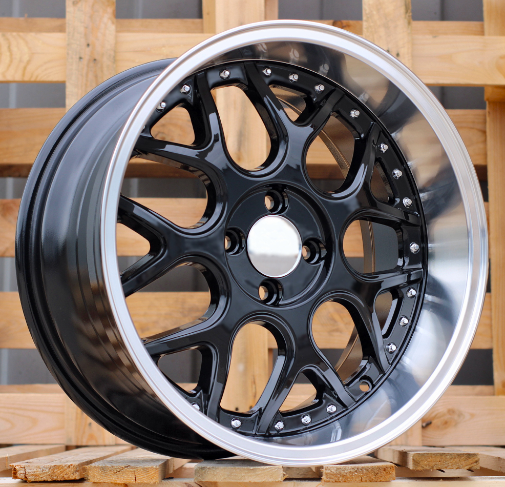 Diski R16 3x112 J7 ET30 RACINGLINE FR762 SMART Black +Polished Lip (Rear+Front)