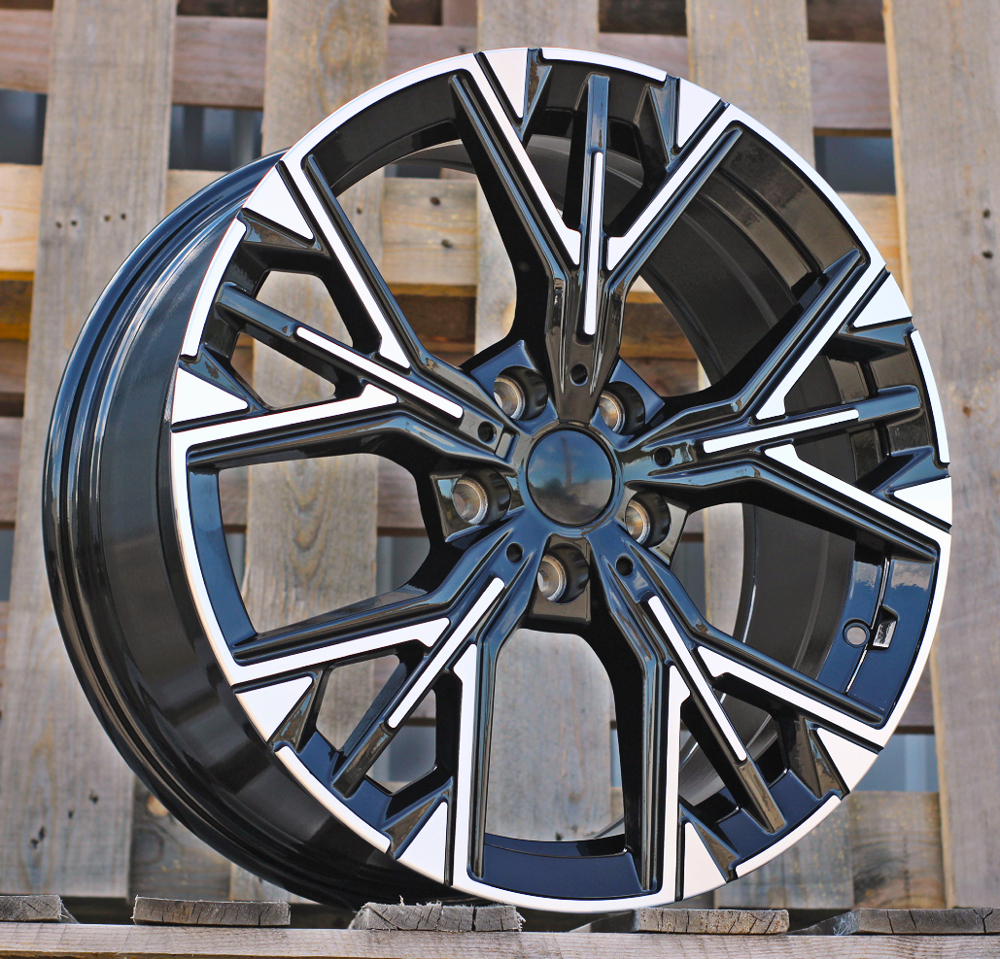 Diski R18 5x112 J8 ET50 RACINGLINE H3580F Black Polished (Hybrid Forged)
