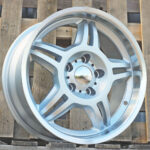 Diski R17 5×120 J8 ET35 RACINGLINE BK657 BMW Silver +Polished Lip
