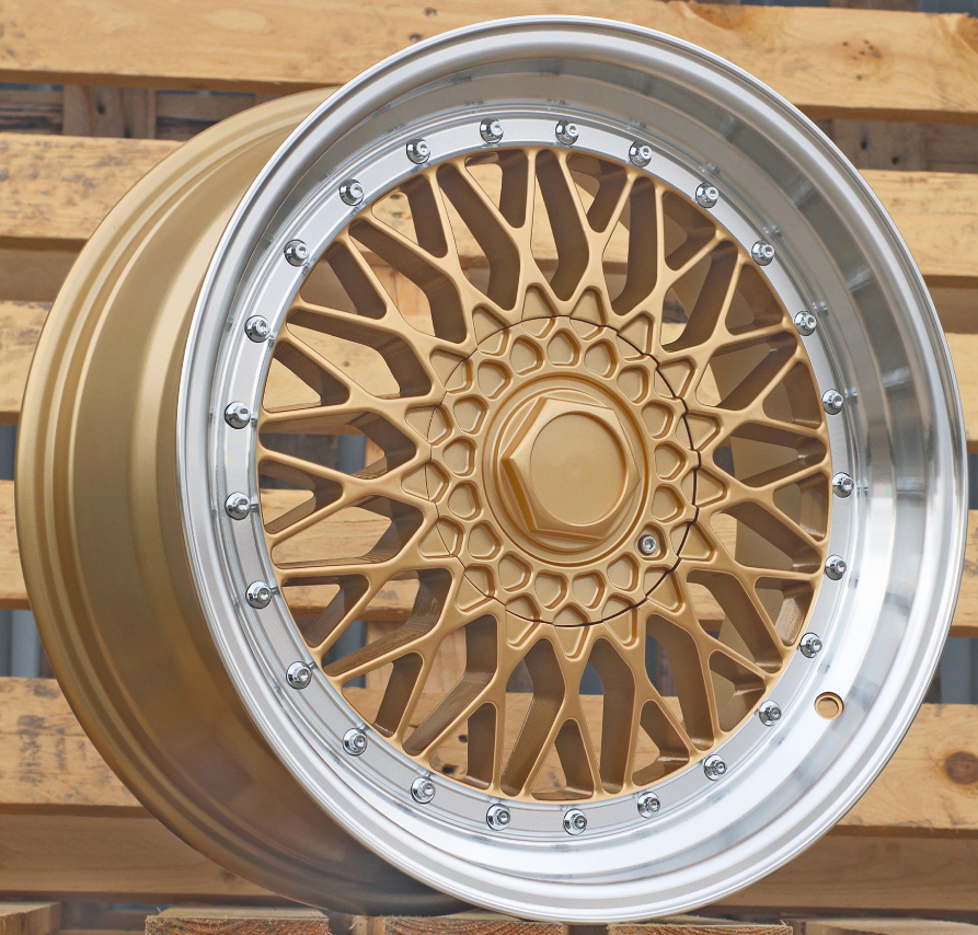 Diski R18 10x112/120 J8 ET35 RACINGLINE BY479 Yellow +Polished Lip (Rear+Front)