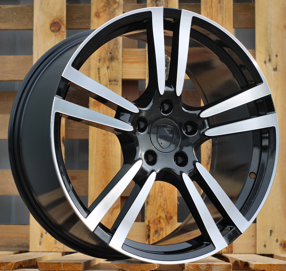 Diski R20 5x130 J9.5 ET55 RACINGLINE E946 PORCHE Black Polished (Rear+Front)
