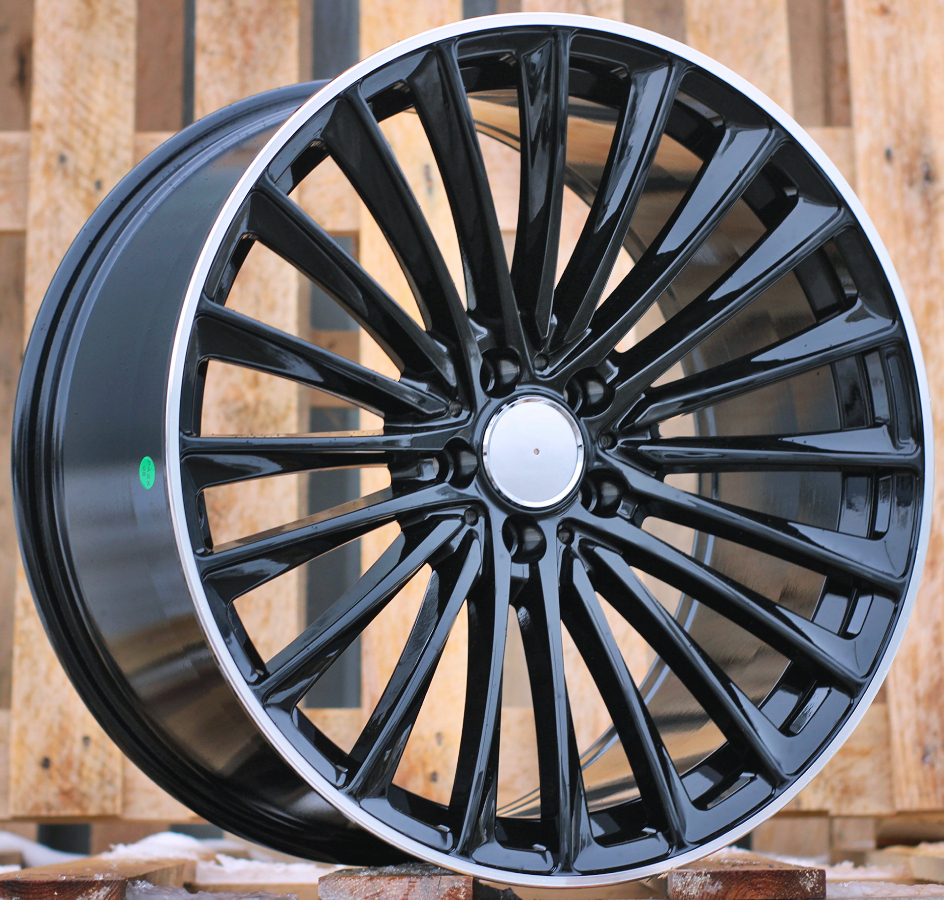 Diski R21 5x112 J9 ET48 RACINGLINE B5909 MERCEDES Black +Polished Lip (Rear+Front) (Hybrid Forged)