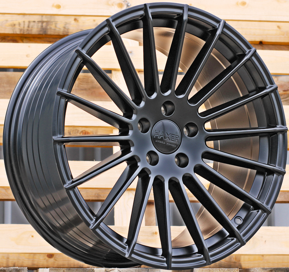 Diski R19 5x112 J8.5 ET40 HAXER HX010F Black Half Matt (Rear+Front) (Hybrid Forged)
