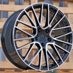 Diski R21 5×130 J9.5 ET46 RACINGLINE FE179 PORCHE Black Polished (Rear+Front)