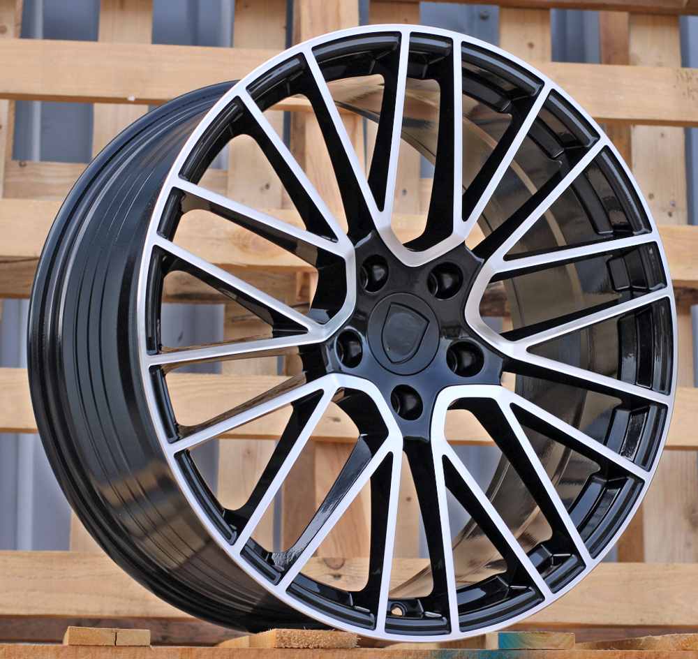Diski R21 5x130 J9.5 ET46 RACINGLINE FE179 PORCHE Black Polished (Rear+Front)
