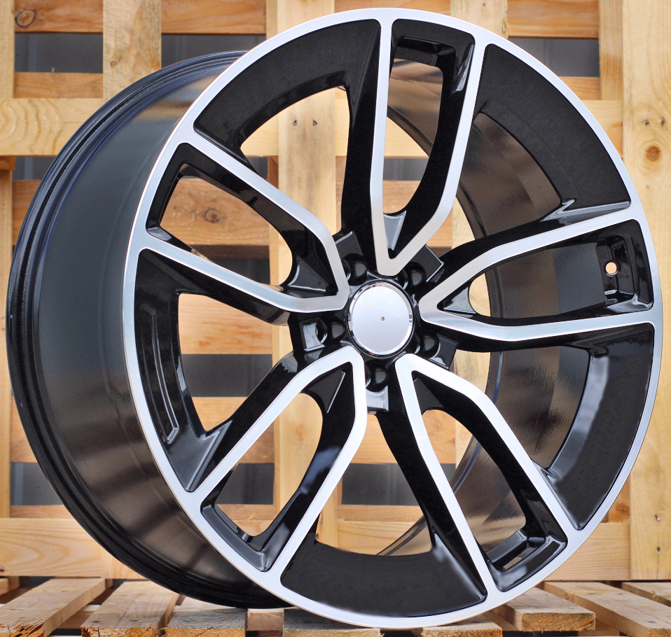 Diski R22 5x112 J10 ET45 RACINGLINE B5949 MERCEDES Black Polished (Rear+Front) (Hybrid Forged)
