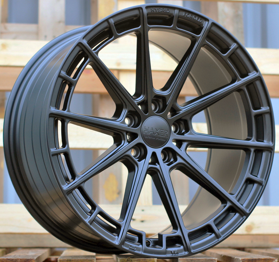 Diski R18 5x112 J8 ET42 HAXER HX019F Black Half Matt (Hybrid Forged)