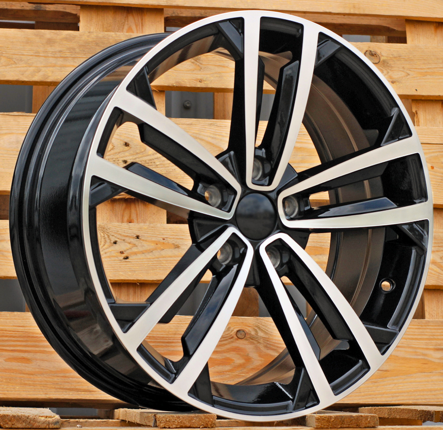 Diski R17 5x112 J7 ET45 RACINGLINE B5287 VW Black Polished