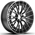 Diski R20 5×112 J8.5 ET34.5 RACINGLINE 3S1384 MERCEDES Black Half Matt +Polished Lip (Rear+Front) (Hybrid Forged)
