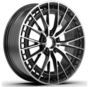Diski R20 5x112 J8.5 ET34.5 RACINGLINE 3S1384 MERCEDES Black Half Matt +Polished Lip (Rear+Front) (Hybrid Forged)