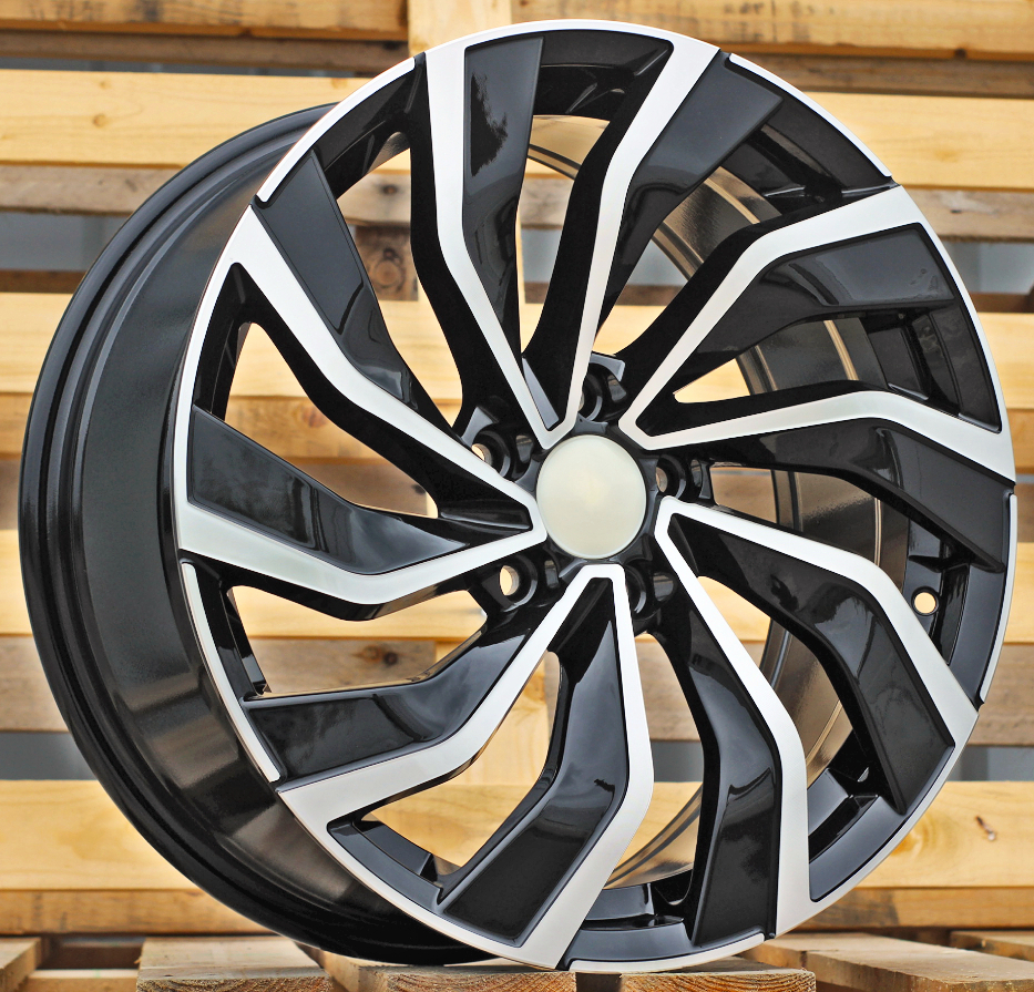Diski R17 5x100 J7.5 ET45 RACINGLINE B5780 VW Black Polished