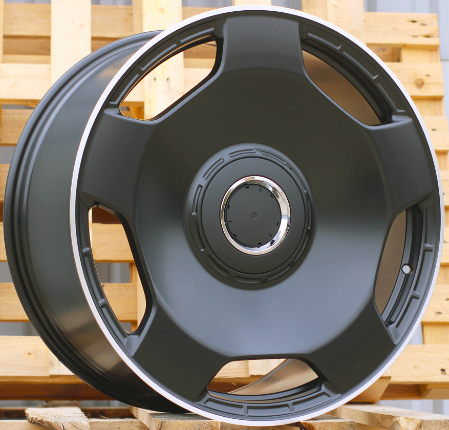 Diski R22 5x130 J10 ET36 RACINGLINE F5133 MERCEDES Black Half Matt +Polished Lip (Hybrid Forged)