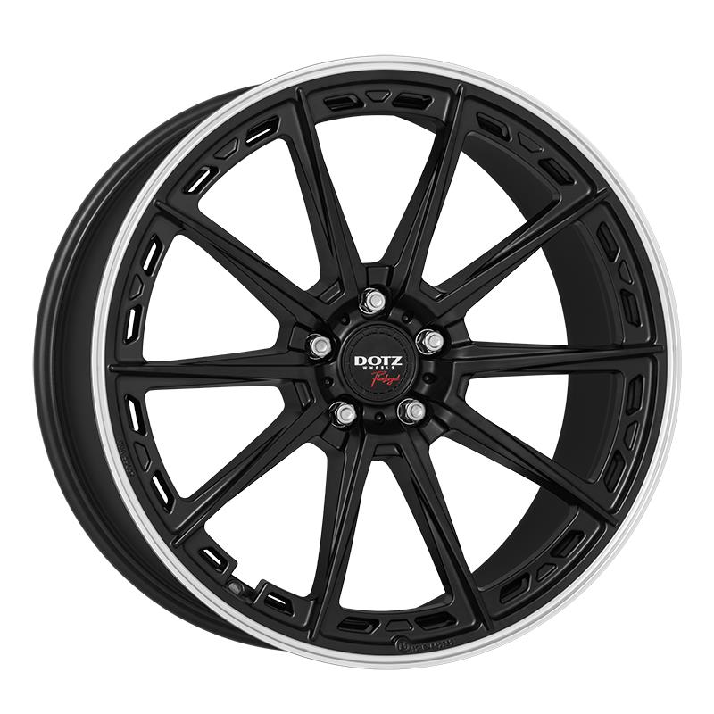 Diski R20 5x120 J8.5 ET32 Dotz Sonoma dark Black matt/polished lip