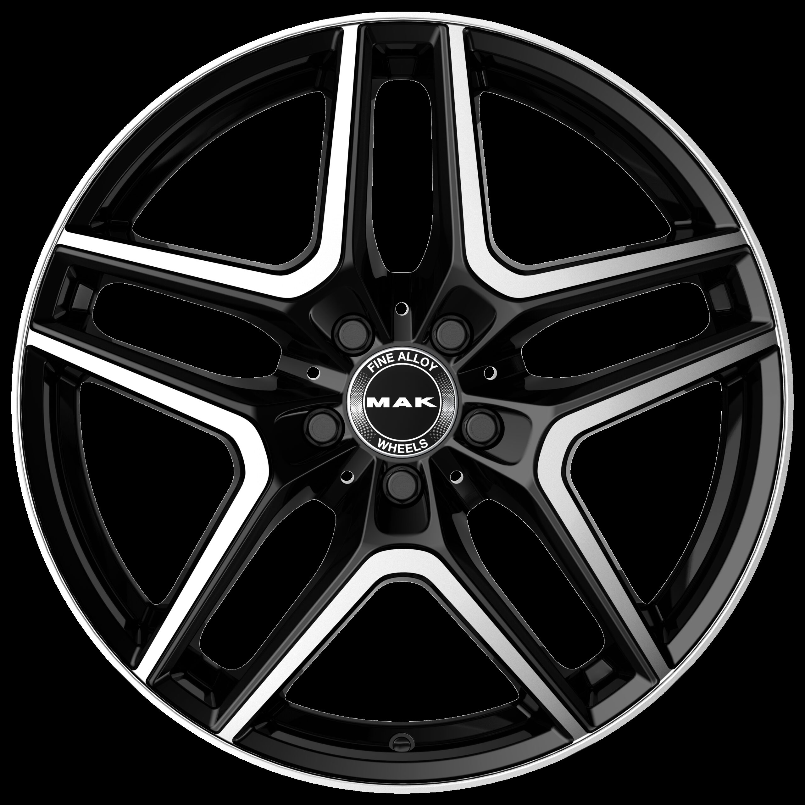 Diski R19 5x112 J8 ET48 MAK Aurum Black Mirror