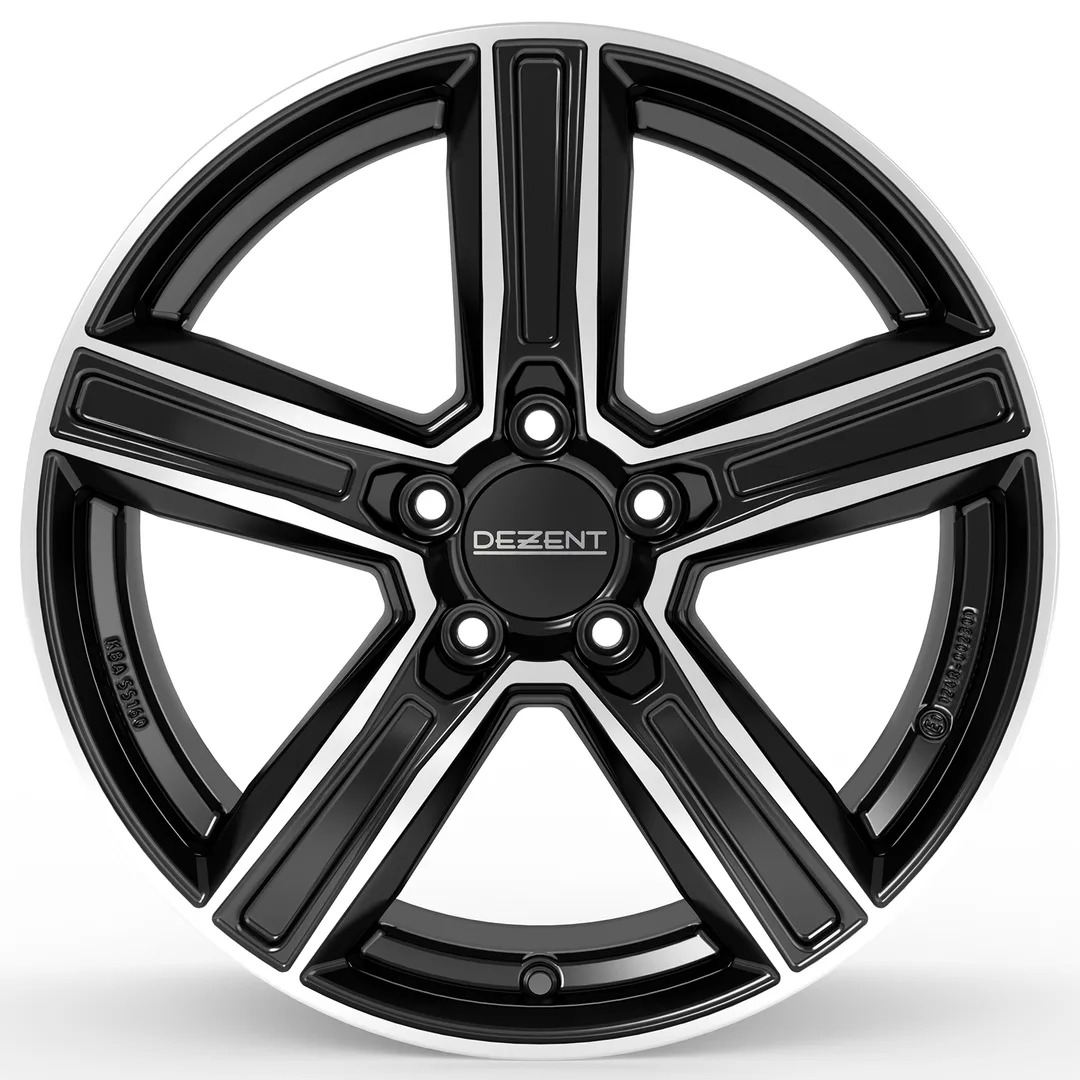 Diski R18 5x114.3 J6.5 ET32 Dezent KG dark Black/polished
