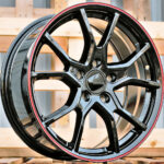 Diski R17 5×114.3 J7.5 ET45 RACINGLINE B1418 HONDA Black With Red Line