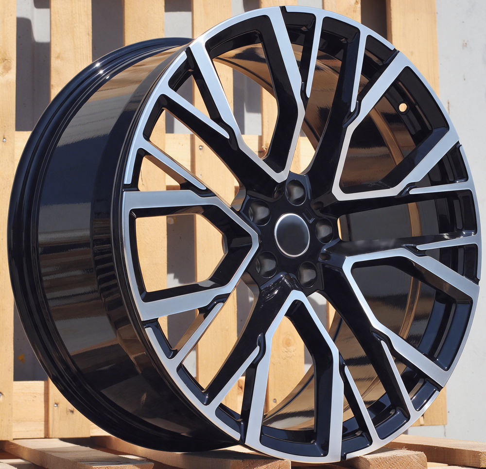 Diski R22 5x112 J9.5 ET37 RACINGLINE B5769 BMW Black Polished (Rear+Front)