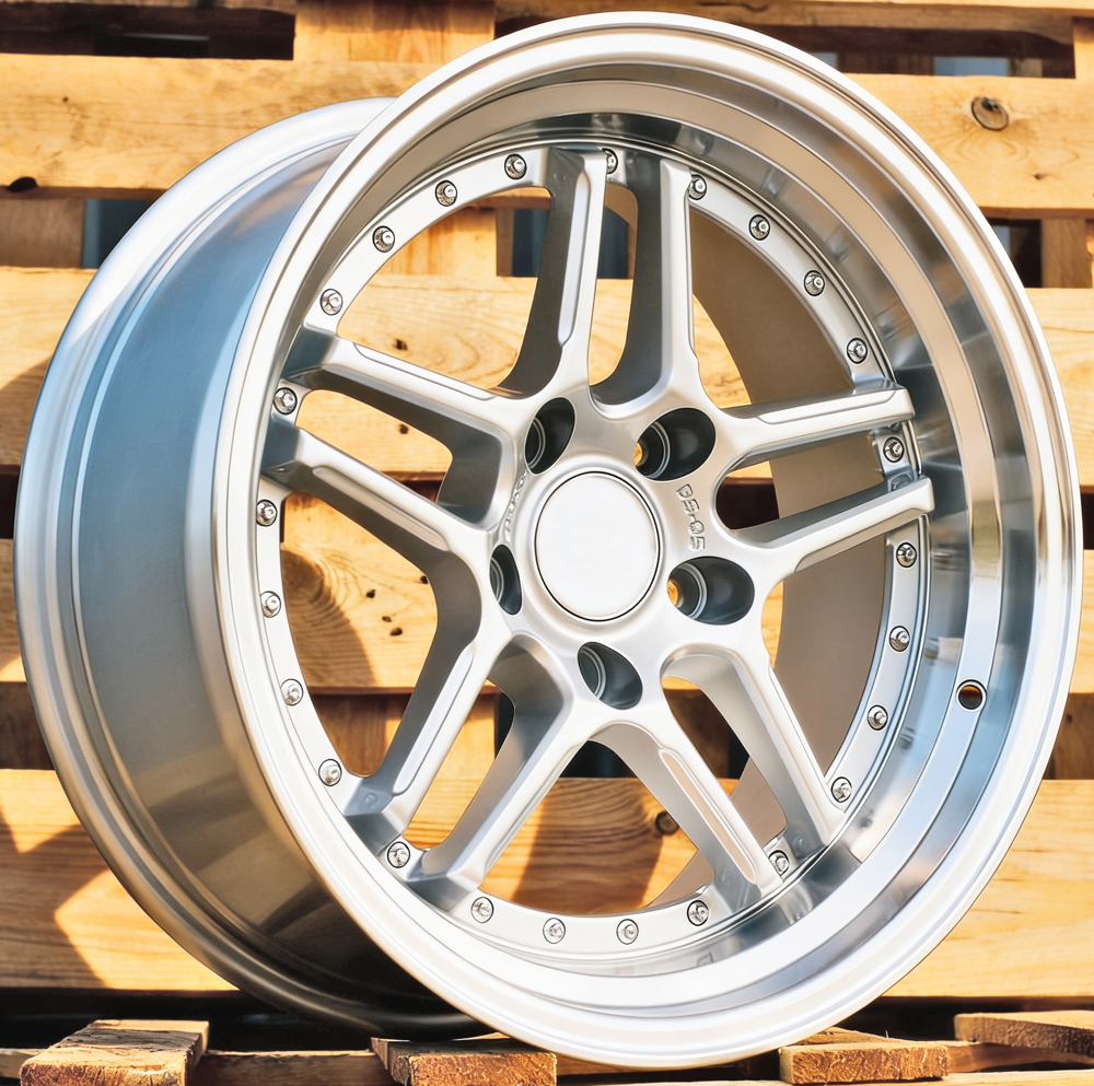 Diski R17 5x120 J8.5 ET20 RACINGLINE A5863 BMW Silver +Polished Lip (Rear+Front)