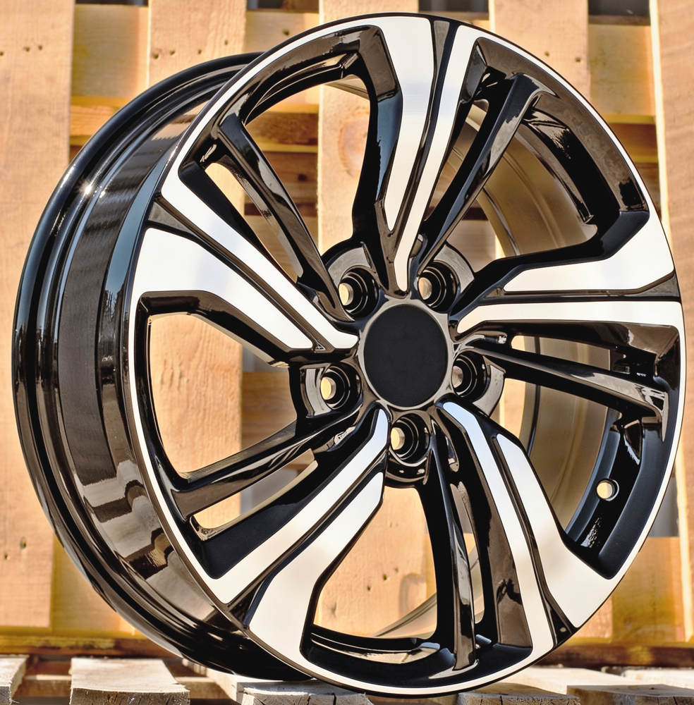 Diski R17 5x114.3 J7 ET45 RACINGLINE B5385 HONDA Black Polished