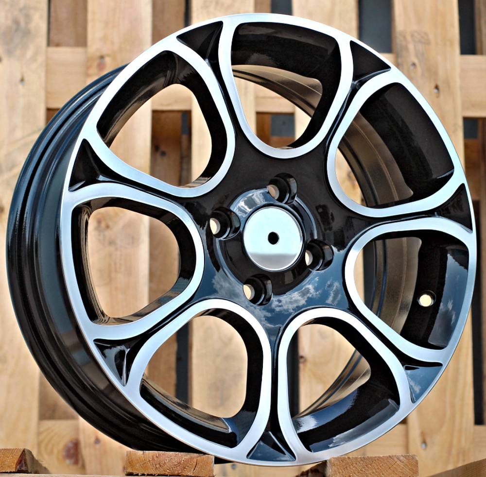 Diski R15 4x98 J6 ET35 RACINGLINE B5164 FIAT Black Polished