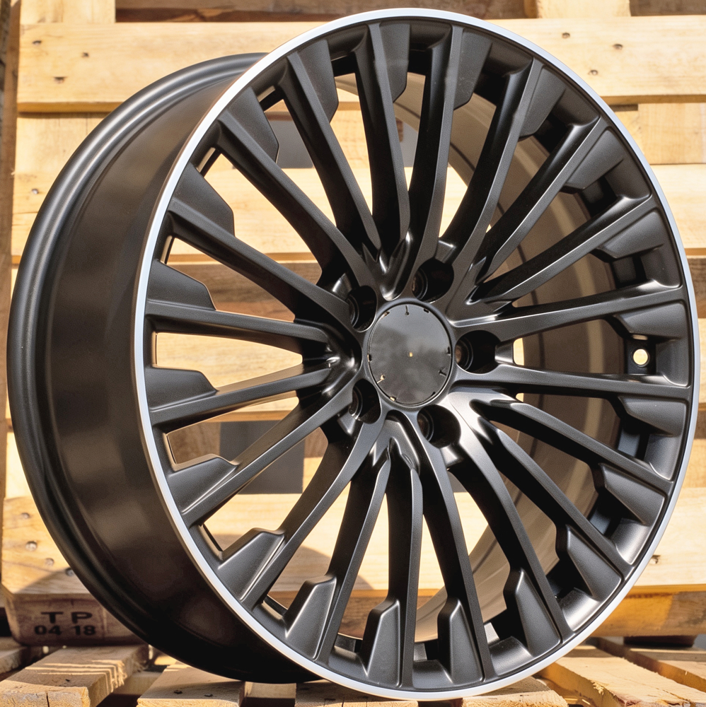 Diski R18 5x112 J8 ET43 RACINGLINE FBX132 MERCEDES Black Half Matt +Polished Lip (Hybrid Forged)
