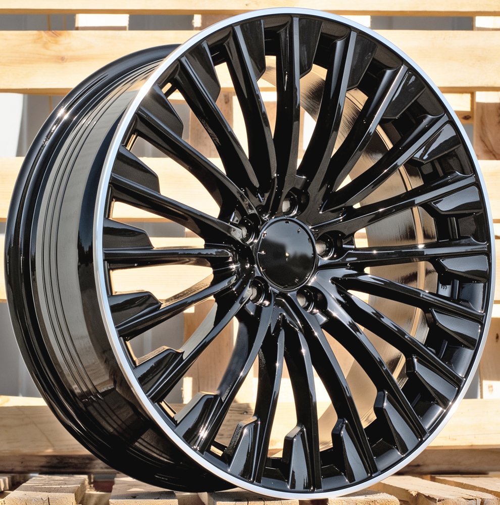Diski R18 5x112 J8 ET43 RACINGLINE FBX132 MERCEDES Black +Polished Lip (Hybrid Forged)