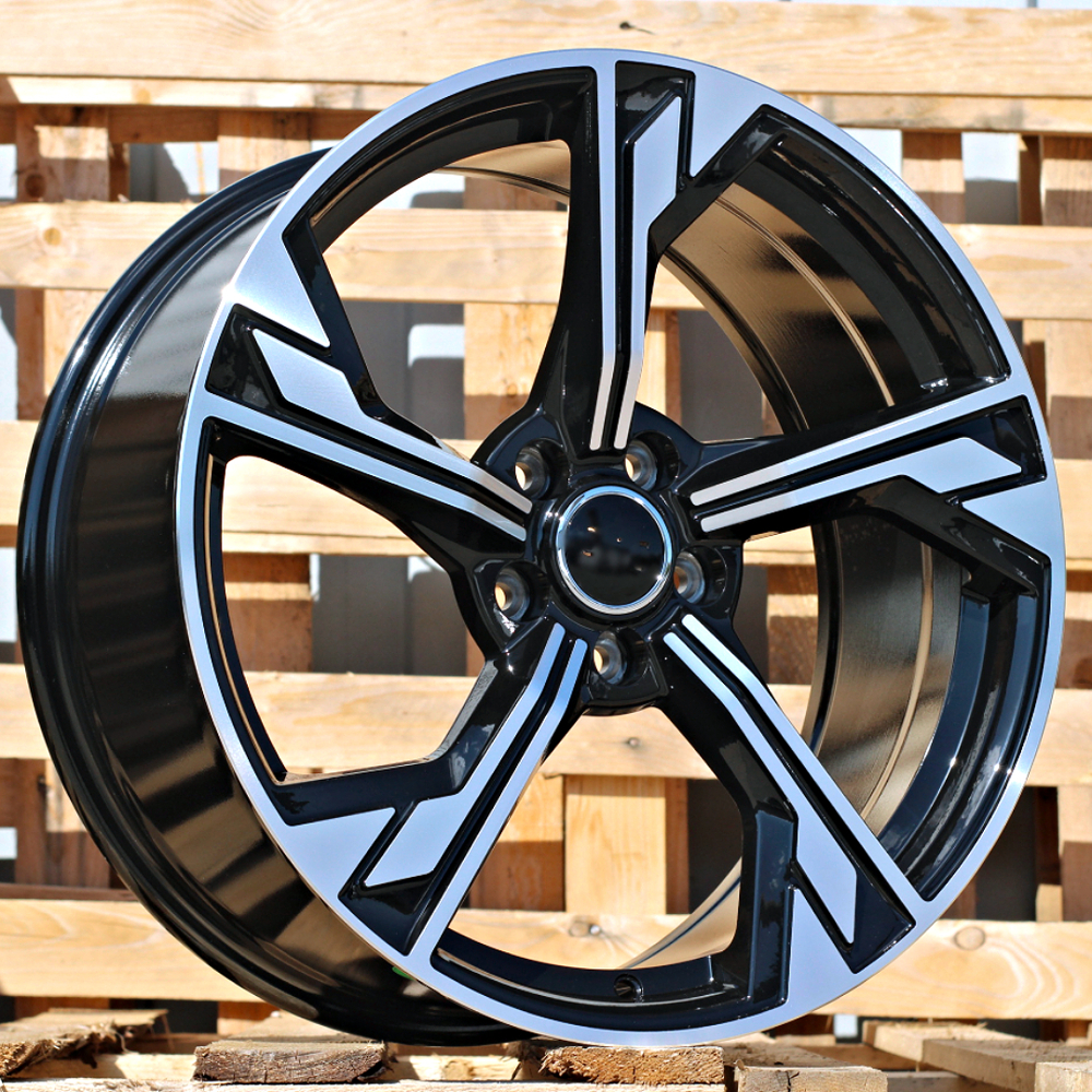 Diski R17 5x112 J7.5 ET40 RACINGLINE B5419 AUDI Black Polished