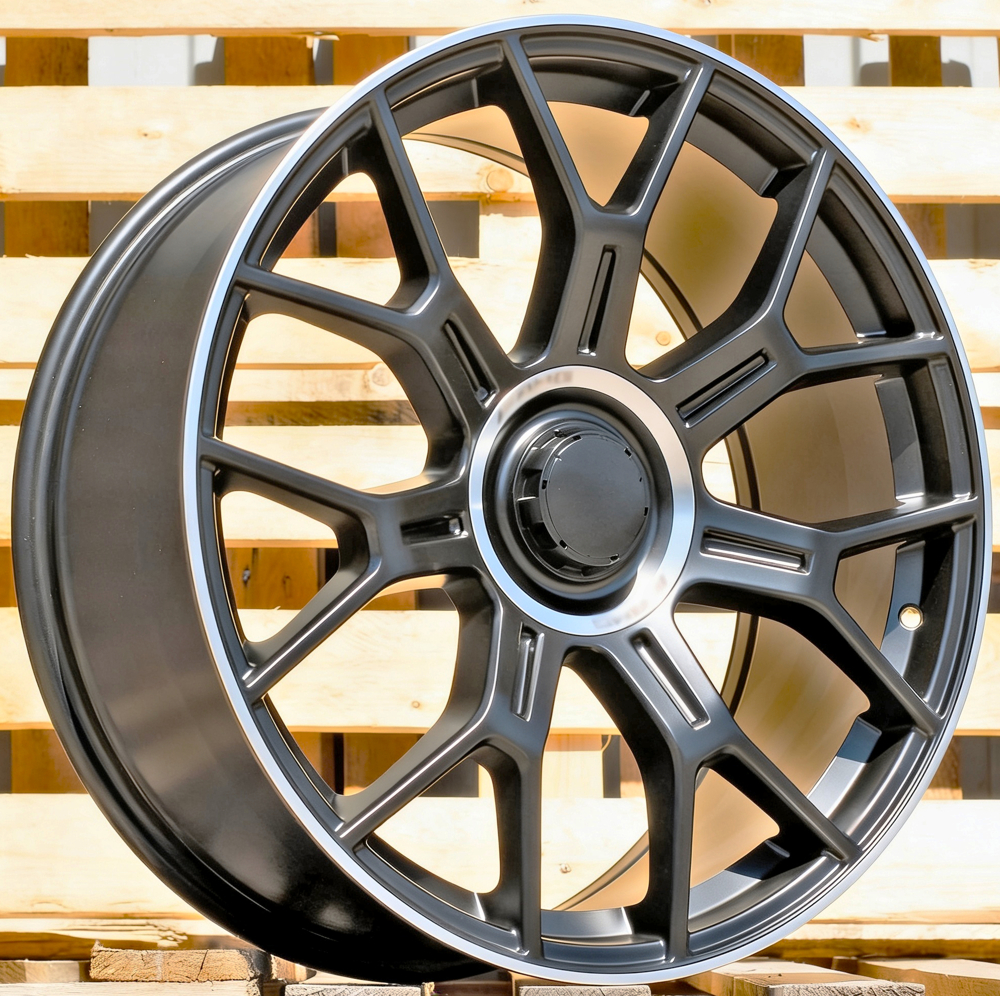 Diski R20 5x112 J9.5 ET35.5 RACINGLINE Y1188 MERCEDES Black Half Matt +Polished Lip (Rear+Front)