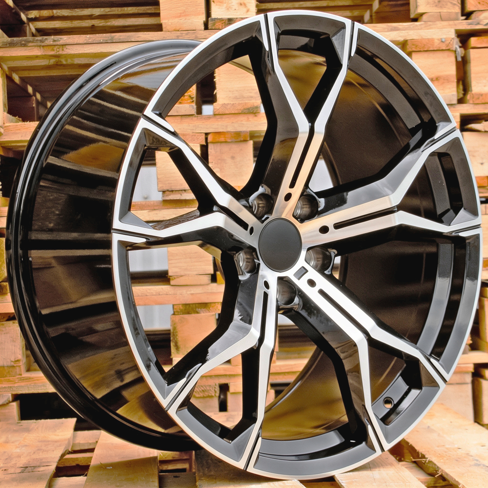 Diski R21 5x120 J10.5 ET40 RACINGLINE B5498 BMW Black Polished (Rear+Front)