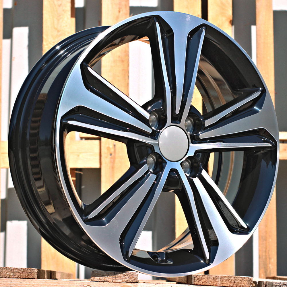 Diski R16 4x100 J6 ET50 RACINGLINE B1627 HYUNDAI Black Polished
