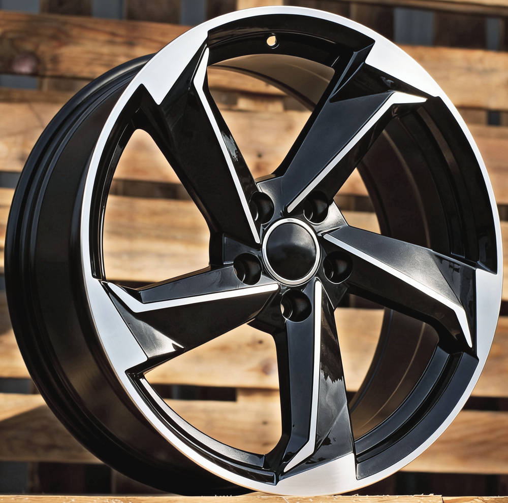 Diski R17 5x112 J7.5 ET45 RACINGLINE B5185 AUDI Black Polished
