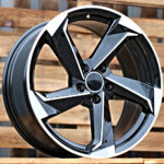 Diski R17 5×112 J7.5 ET35 RACINGLINE B5185 AUDI Black Polished