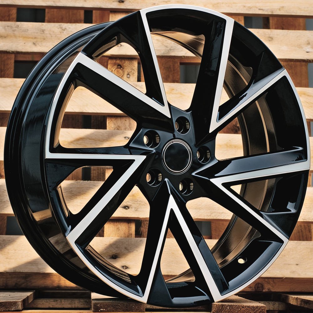 Diski R18 5x112 J7.5 ET43 RACINGLINE FE181 SKODA Black Polished