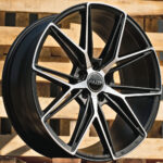 Diski R19 5×112 J8.5 ET40 HAXER HX043 Black Polished Half Matt